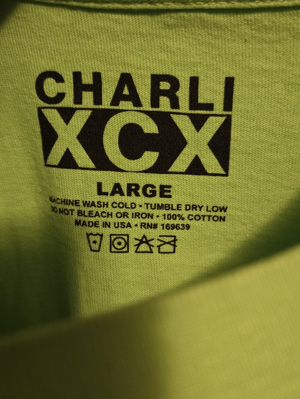 'brat' Charli XCX Graphic Tee - Neon Green - Picture 3 of 3